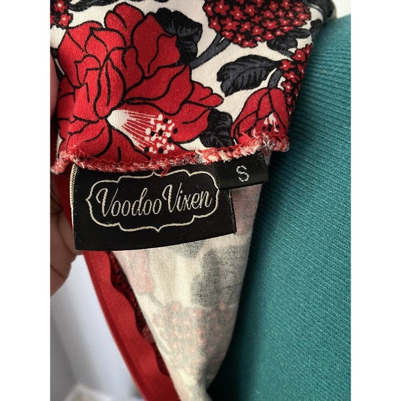 Voodoo Vixen Holly Holiday Red Swing Dress Rockabilly 1950s Vintage Style Retro - Picture 5 of 5